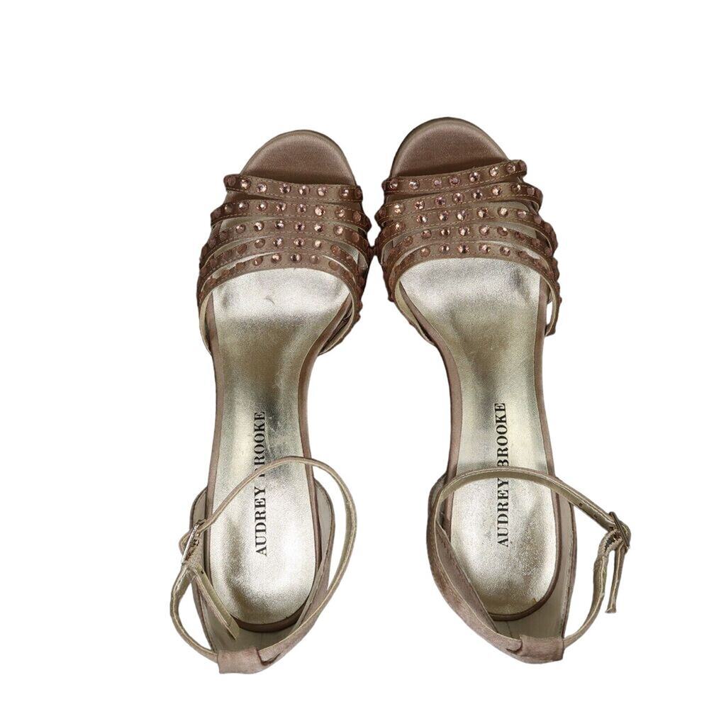 Audrey Brooke Shoes Women 7.5 Pump Stiletto Sandal Platform Formal Event Wedding - Picture 8 of 16